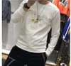 Men's Hoodies & Sweatshirts 2021 Fall New Men's Long Sleeve Sweater Slim Round Neck Top Bottoming Shirt Trendy Menswear