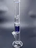 Blue Glass Water Bong Hookah Perc Percolator Oil DAB Riggar Rökpipor för tobakstillbehör