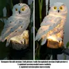 Sol Power LED Owl Lawn Light Home Outdoor Yard Landskap Trädgårdslampa Vattentät - Vit