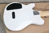 5 snaren 22 frets elektrische basgitaar met witte lichaam, actieve pick-ups, humbucking pickups, kunnen worden aangepast