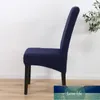 Navy Blue Knitted Elastic Chair Cover Excellent Craftsmanship Well Durability Protector Banquet Party Stretch Slipcovers1 Factory price expert design Quality