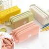 Portable Pencil Bag Double Layer Oxford Cloth Pen Cases Stationery Organizer Storage Large Capacity Durable Pouch