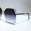 CC Solglasögon för kvinnor Klassiskt Summer Fashion 0817S Style Metal and Plank Frame Eye Glasses UV Protection Lens 0817