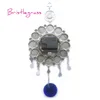 BRISTLEGRASS Turc Nazar Bleu Evil Eye Horloge Murale À Quartz Pendentifs Suspendus Amulettes Porte-Bonheur Bénédiction Protections Décor À La Maison 210325