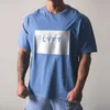 2020 Lyft Cotton Siłownia Koszula Sport T Shirt Mężczyźni Krótki Rękaw Koszula Męskie Trening Training Tees Fitness Top Sport Koszulka X0602