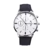 Men Watch Bracelet Set Fashion Sport Wrist Watch Alloy Case Leather Band Watch Quartz Business Wristwatch calendar Clock Gift 2106302o