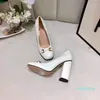2021 luxury Classic Office Professional thick heel shoes women's sexy party 10cm size us35-41 996