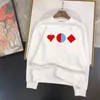 Långärmade hoodie våren höstskjortor med brev tryckta runda halsband Pullover mode sweatshirts Terry Hoodies