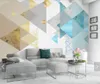 Wallpapers Geometric Triangle Wall Mural Po Wallpaper For Living Room Printed Paper Rolls Contact 3d Murals Custom