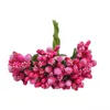 12個/ロット手作りの造花標識シュガーウェディングパーティーデコレーションDIY花輪ギフトボックススクラップブッキング安い偽の花Y0630
