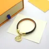 Europe America Fashion Style Leather Armband Lady Women Round Print Flower Design Grave Letter Tassels Charm Jer5542888113