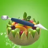 Groente Gereedschap Watermeloen Lepel Hami Meloen Ripple Carving Mes Fruit Dipper Scooper Ballers Keuken Tool YHM861-ZWL