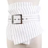 Bälten Plaid Stripe Belt Suit Fabric Ultra Wide Women's Shirt Decoration mångsidig klänning i midjan