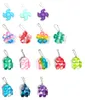 mini pops fidget leksak sin push bubbla enkel dimple anti stress relief keychain trinket sensory autism ångest nyckelring