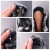 Mini kanin Keychain kanin päls pompom nyckelringar kvinnor väskor dekorativa hängande bilnycklar tillbehör baby plysch leksaker y0306