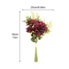 Decorative Flowers & Wreaths Silk Artificial Home Decoration Dahlia Branch With Fake Leaves Plastic Bridal Bouquet Wedding Party Supply Livi