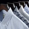メンズロングスリーブオックスフォードカジュアルシャツ100％コットンファッショングリッドストライプオスラグジュアリーシャツボタンダウンホワイトソフトコール210626