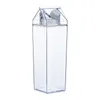 US Warehouse 17oz Akryl Clear Tumblers BPA Free Milk Cups Locks Straw Dubbel Vägg Plast Vakuum Isolerad Portable Travel Vattenflaskor