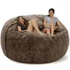 Camp Furniture Giant Beanbag Sofa Cover Big XXL Ingen fylld bönpåse Pouf Ottoman Stol Couch Bed Seat Puff Futon Relax Lounge1662428