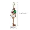 Sleutelhangers 3 stks Kerst Santa Sleutelhangers Ring Hangers Geschenken Hangende Ornament Willekeurig Patroon