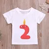 10 Stück = 1 Paket. Jungen, Mädchen, Einhörner, lässige Geburtstags-T-Shirts