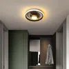 Plafondverlichting Moderne LED voor hal Entree balkon ronde zwart / goud vorm ijzeren verlichting druppel Plafonnier Luminaria