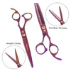 Hair Scissors 70quot Purple Dragon Pets Grooming Dog Trimming Clippers Animals StraightThinningCurved Shears Forceps Comb B004998994