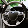 Для Ford 12 Star Focus Diy Пользовательские Кожаные Кожа Степенные Специальные автомобильные Крышка рулевого колеса