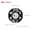 10-200 stücke WS2812B LED-Chip 4pin mit Kühlkörper (10mm * 3mm) schwarz / weiß PCB SMD RGB WS2811 IC Bult in SK6812RGBW DC5V-Streifen