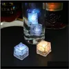 Other Festive Supplies Home & Gardenled Lights Color Changing Led Glowing Ice Cubes Blinking Flashing Novelty Party Supply Drop Delivery 2021