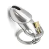 Long section stainless steel Chastity Device Bondage Penis Lock Cock Cage BDSM Slave Sex Toys For Man