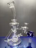 Bong in vetro riciclatore con bong a bong bong a percolatore a ciclone dab rigs pipe ad acqua vortice fumante gorgogliatore sestshop