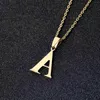Ожерелье из нержавеющей стали с подвеской в виде буквы A-Z для женщин, пара, золотая цепочка, ожерелье, ювелирные изделия, G12062519
