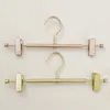 Zwart Rose Gold Metalen Broek Rok Slack Hangers met Clips Hanger Rack Kleding Winkel Winkel Garderobe Organizer A217292