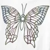 T-shirt à imprimé lettre papillon pour fille d'été 210528