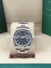 2 Choice Color Choice Casual Asiático 2813 Assista 126334 36mm Blue Dial Cinza Homens Neutra e Mulheres Automático Aço Inoxidável Presente