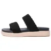 Summer Shoes Women Slippers Espadrille Flat Platform Designer Open Toe Slides Female Sandals Black Size 35-40 210517