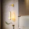 Gold Black LED Wall Lamp For Living Room Bedroom Modern Bedside Lights Home Indoor Sconces AC 110V 220V