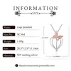 CLUCI 925 Rose Gold Locket for Women Jewelry 925 Sterling Silver Heart Zircon Butterfly Pearl Cage Pendant SC364SB