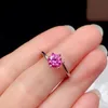 crepitio rosa moissanite gioielli da donna fidanzamento per matrimonio vero anello in argento 925 regalo di compleanno 1 gemma