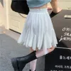 カジュアルな不規則なフリルのハイウエストミニスカート女性ソリッドホワイトオールマッチショートスカートハラジュクサマー韓国プリーツスカート210619