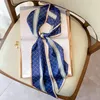 Kvinnor trycker Silk Suchves Spring Autumn Scarf Handväska Ribbon Fashion Hair Huvudduk NackeRchief 15150cm1437312