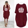 Delle Donne Estate Casual Dress Plus Size Abbigliamento Abbigliamento mamma moglie signora tasche allentate Abiti vacanze 4xl 5xl Vestiti per le donne