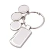 3pcs Bag Accessories Sublimation DIY White Blank Metal Multifunctional shape keychain