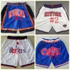 Basketball Shorts just don embroidered zip-up pocket