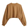 Thick Women Sweatshirt Hoodie Casual Loose Long Sleeve Oversized Streetwear Crop Sweatshirt For Girls Plus Size M30375 210526