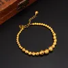 170 MM + 40 MM Bracelets Allonger Boule Bracelet 18 k Réel Solide Jaune G / F Or Fin Perles Rondes Bijoux Main Chaîne Pendentif Coeur