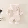 Kalın sıcak bebek bebek tulumu kapüşonlu pole erkek kız kış sonbahar tulum çocuklar için çocuk dış giyim snowsuit romper 28762022