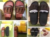 2021 classic sandals fashion slippers slide letter uppers flip flops striped beach casual shoes with box packing