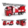 子供用おもちゃ車消防車のおもちゃモデル1:38プルバックアロイカーのおもちゃ少年エンジニアリング車の誕生日クリスマスプレゼント